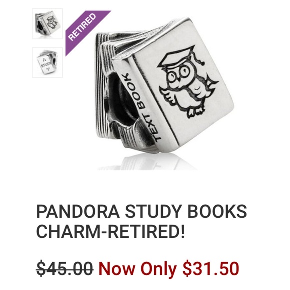 Silver Pandora Bangle Bracelet (x1 Retired Charm) - Picture 5 of 5